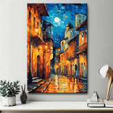 Altstadt Italien bei Nacht Malen nach Zahlen